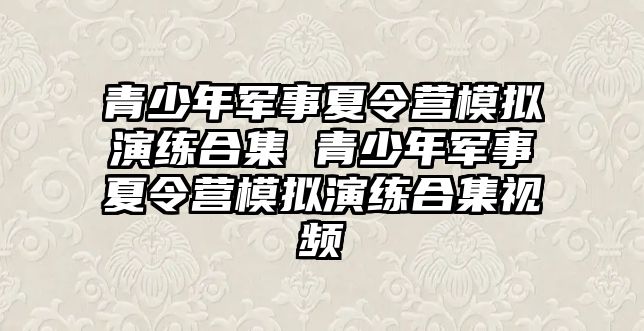 青少年軍事夏令營模擬演練合集 青少年軍事夏令營模擬演練合集視頻