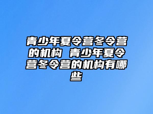 青少年夏令營冬令營的機構 青少年夏令營冬令營的機構有哪些