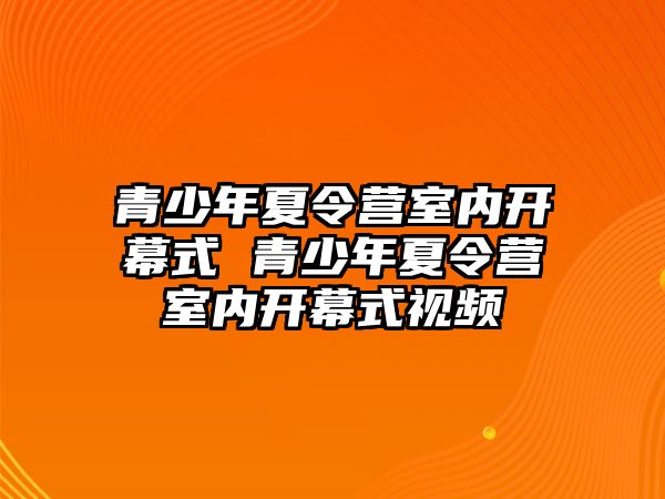 青少年夏令營室內(nèi)開幕式 青少年夏令營室內(nèi)開幕式視頻